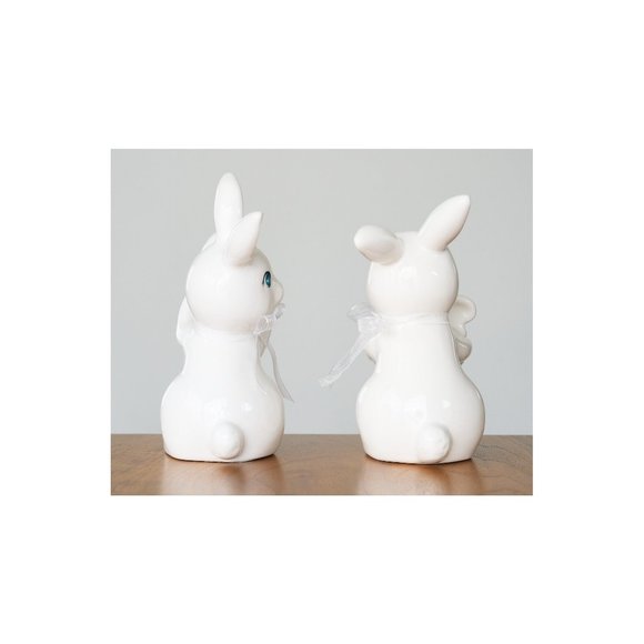 NEW! Set of 2 Target Spritz Easter Bunny Egg Mushroom Butterfly Ceramic Figures - Picture 3 of 9